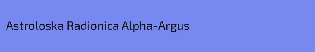 Astroloska Radionica Alpha-Argus